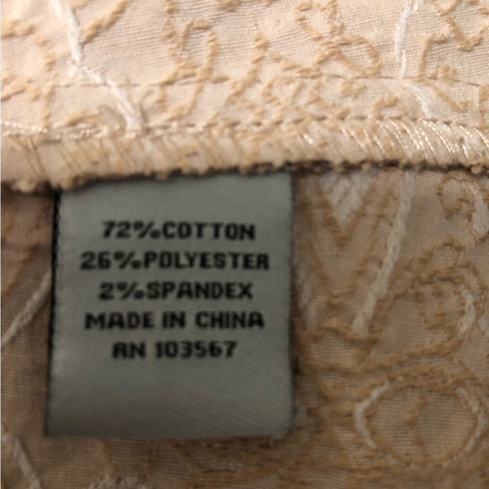 Vintage Y2K 70s boho retro vibes paisley tan rust orange cotton canvas jacket M - Picture 8 of 10